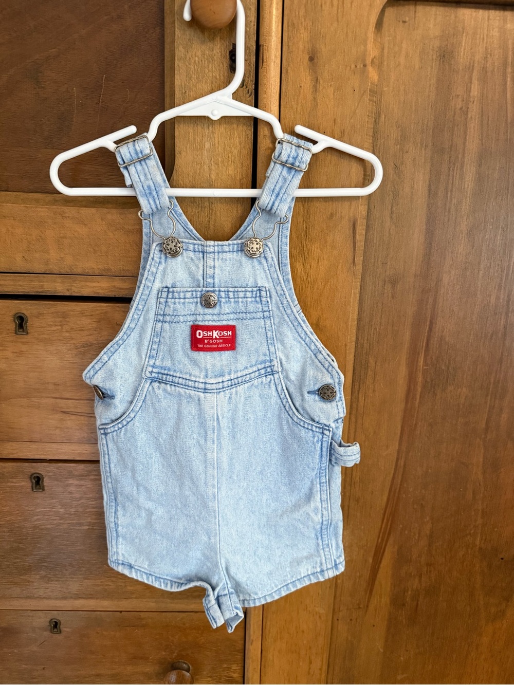 Vintage 90s OshKosh B'gosh Vestbak Light Blue Denim Shortalls